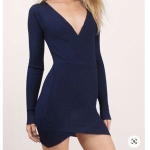 Tobi Joleen Rib Dress in Navy